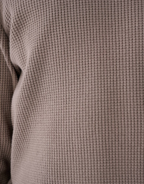 Gestrickter Waffel-Pullover Braun/Taupe SHOEBY MEN