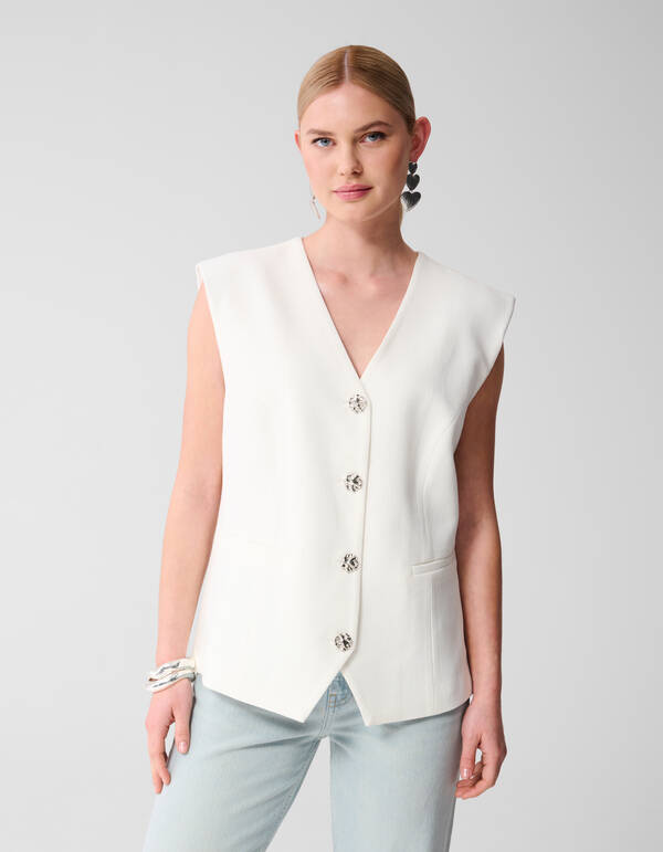 Übergroßes Gilet Off White SHOEBY WOMEN