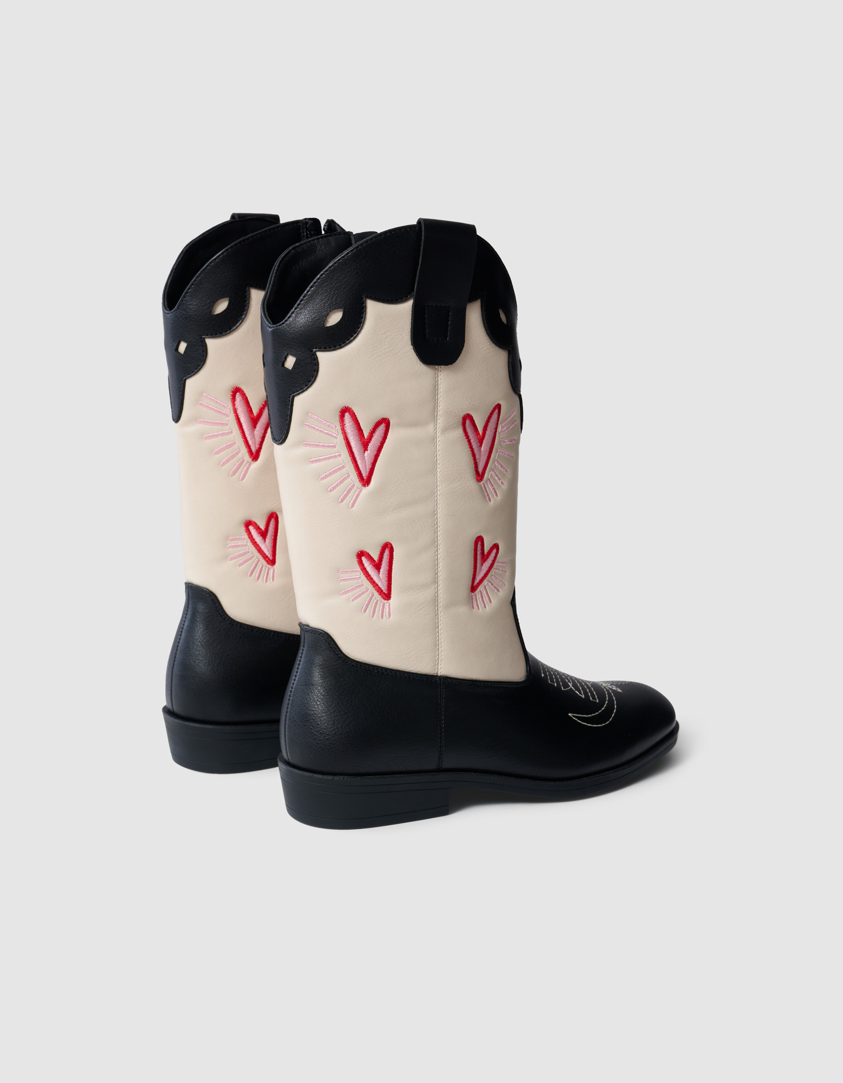 Western Heart Stiefel Schwarz/Wei&szlig; SHOEBY SHOES