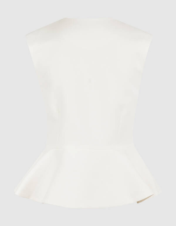 Wei&szlig;e Peplum-Weste SHOEBY WOMEN
