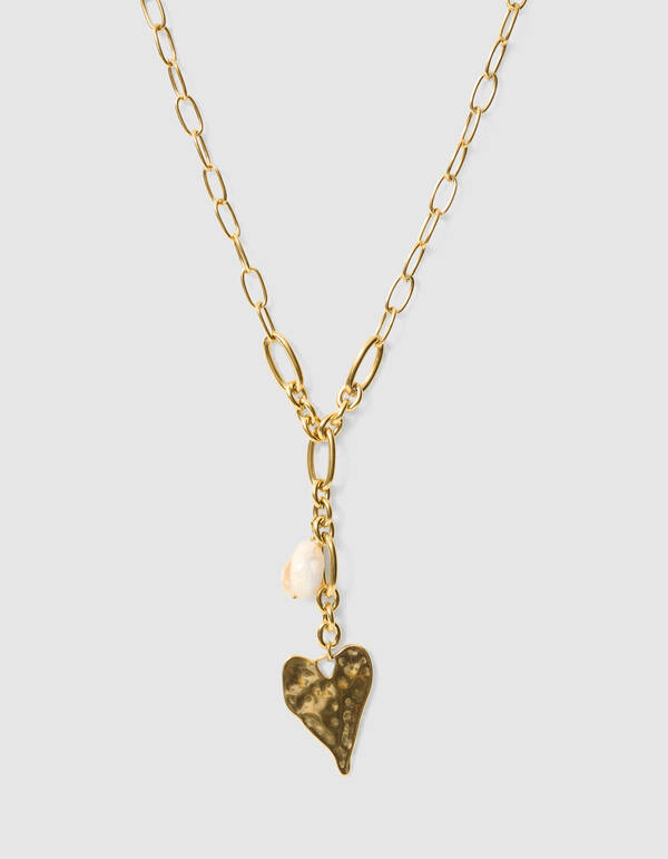 Lange Halskette mit Anh&auml;nger, Gold SHOEBY ACCESSOIRES