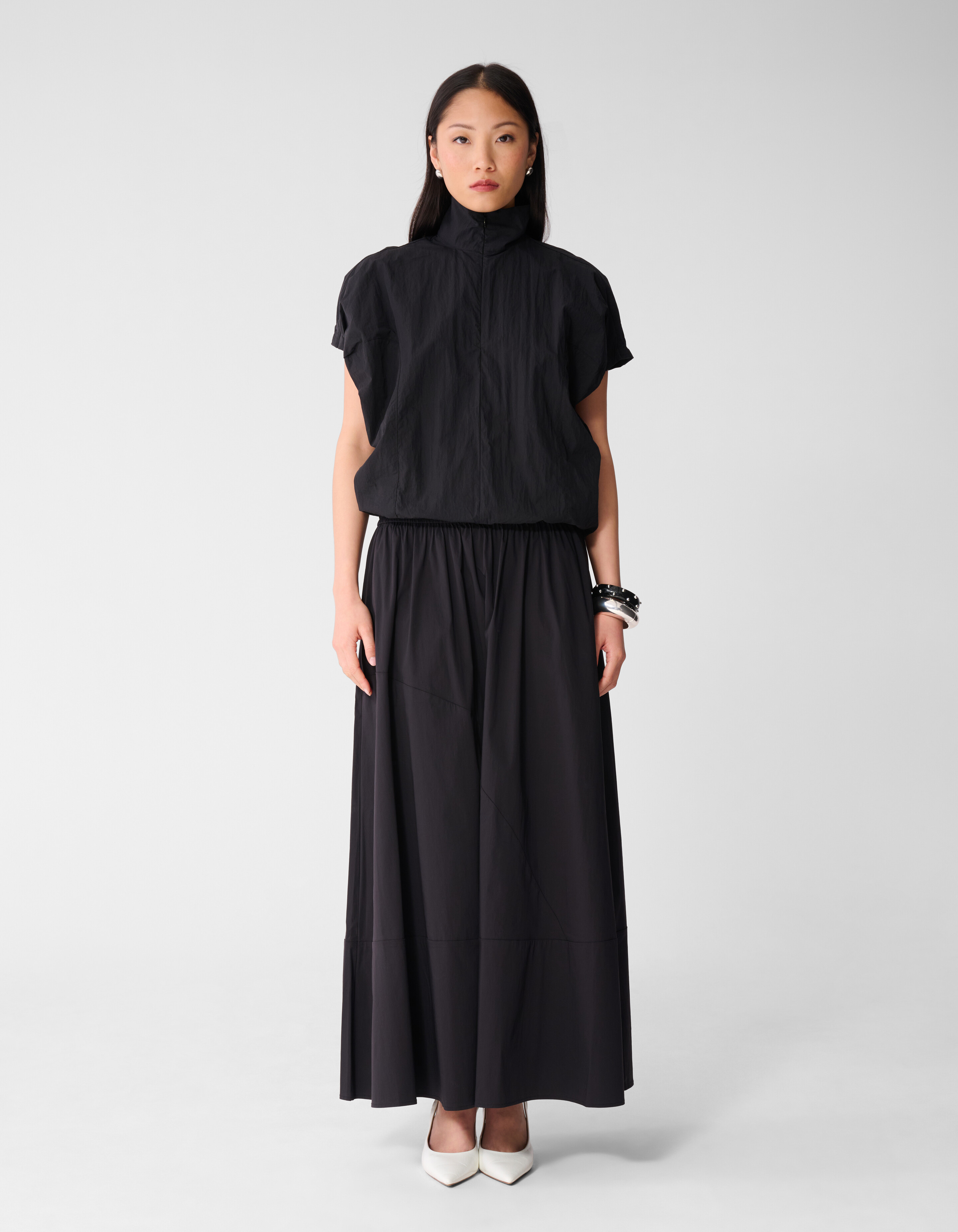 Popeline Maxi Rock Schwarz SHOEBY WOMEN