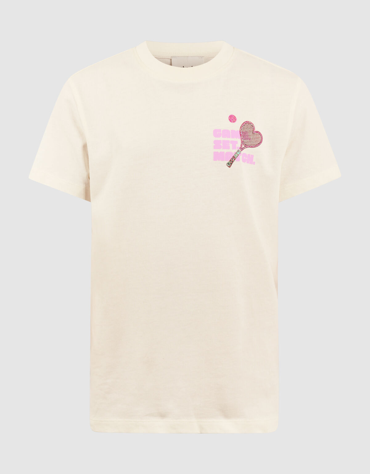 Heart Racket Artwork T-Shirt Gebrochenes Wei&szlig; SHOEBY GIRLS