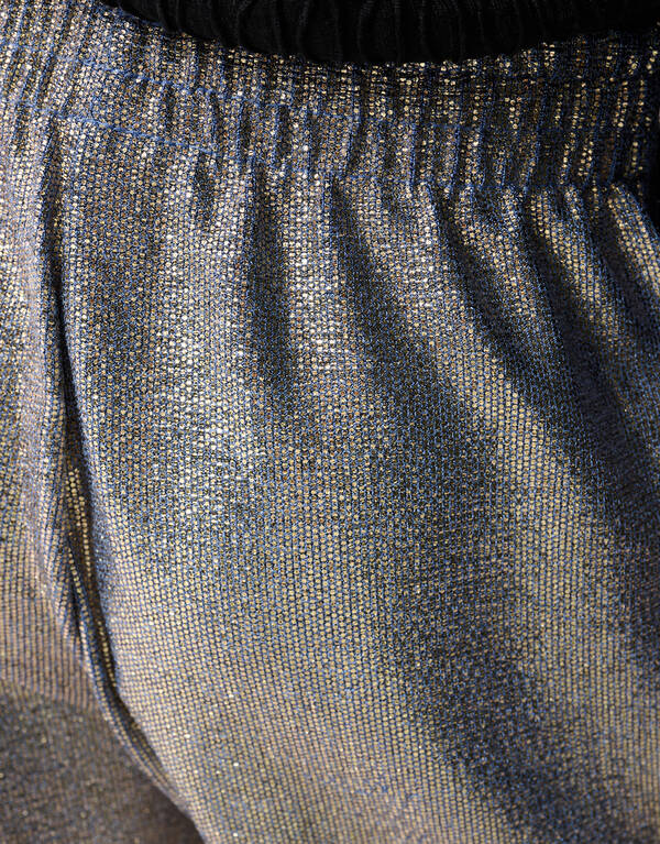 Metallic-Hose mit weitem Bein Blau SHOEBY GIRLS