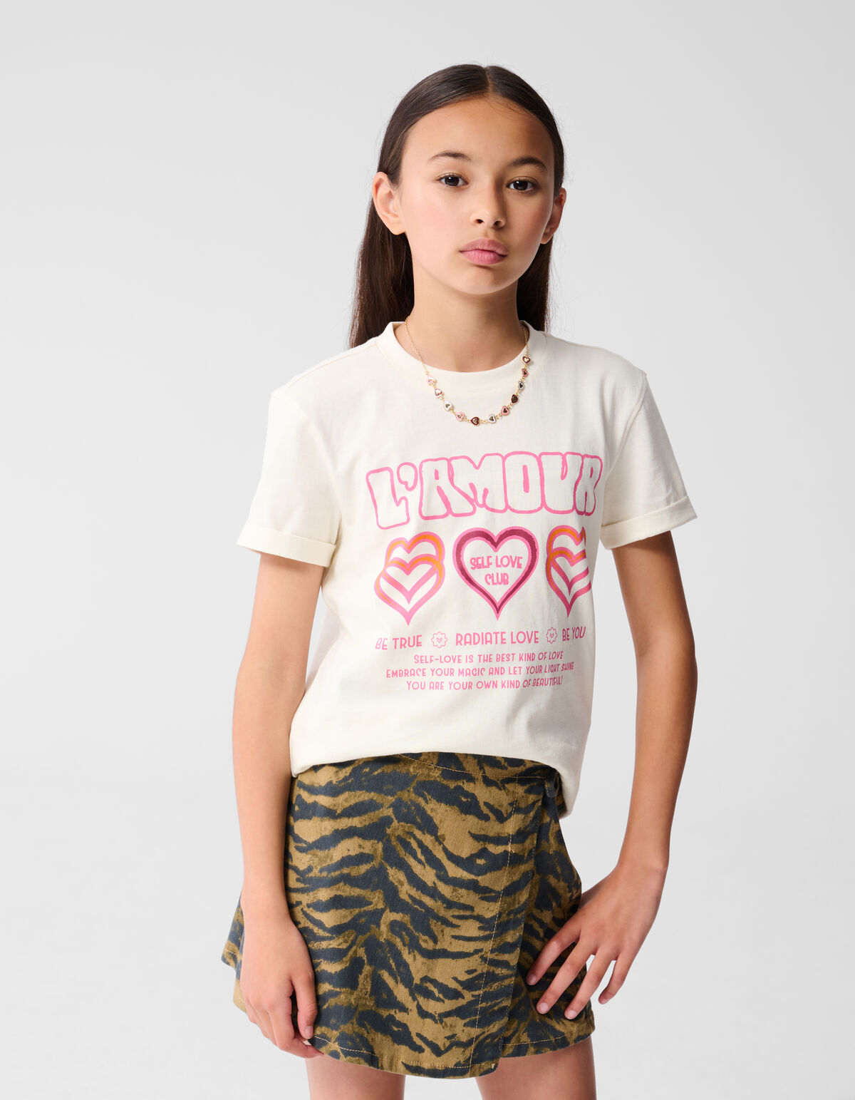 L'amour Artwork T-shirt Off Wei&szlig; SHOEBY GIRLS