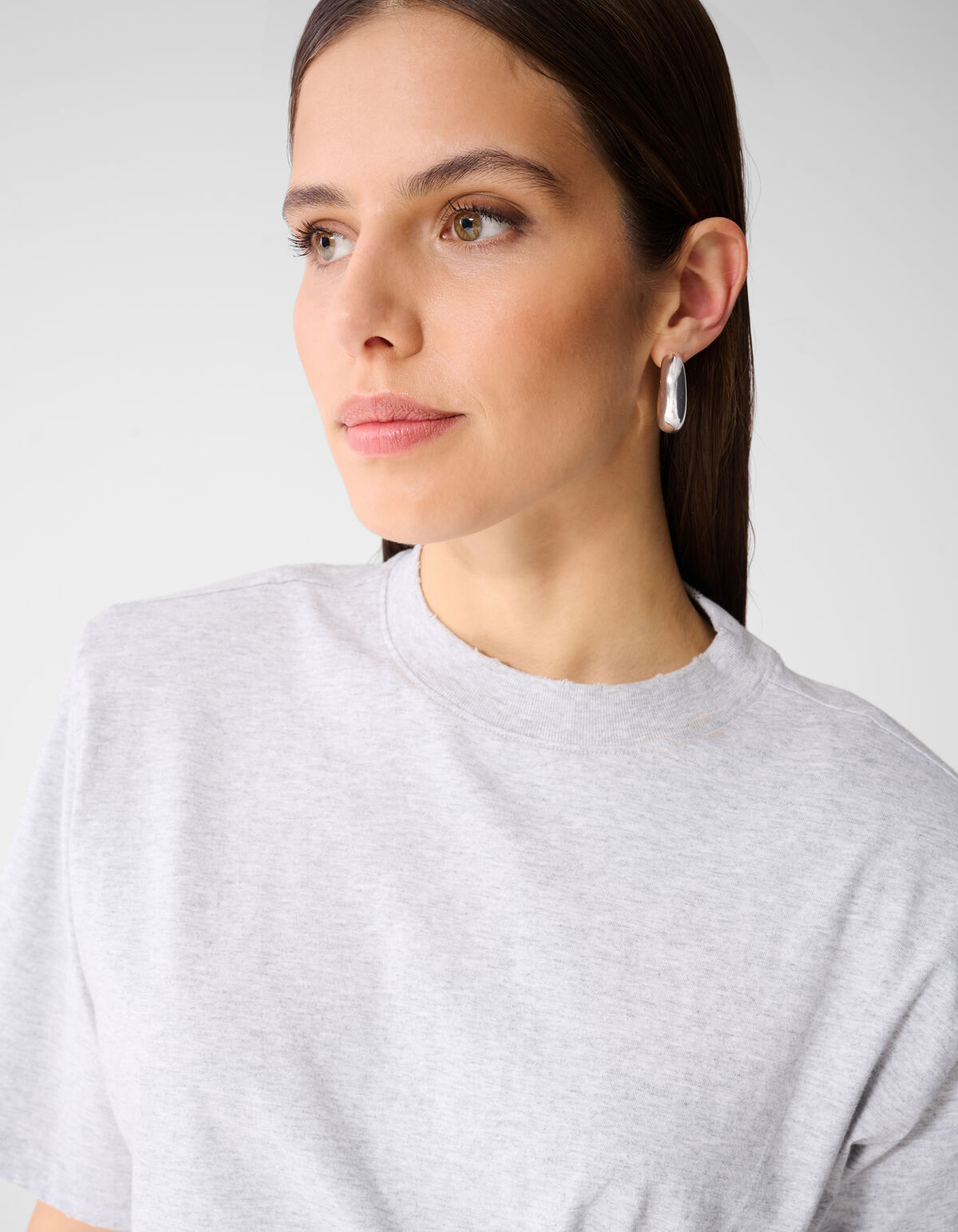 Oversized Knot T-Shirt Hellgrau Von Monica SHOEBY WOMEN