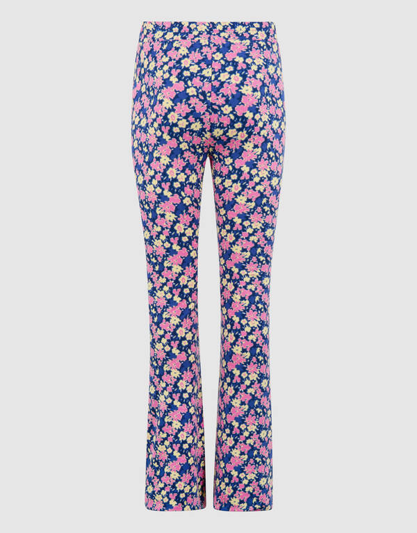 Flower Flared Fit Leggings Dunkelblau/Rosa SHOEBY GIRLS
