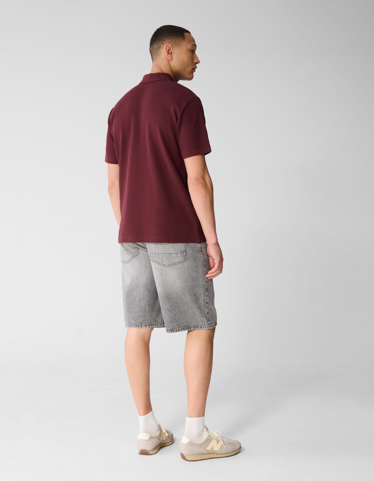 Relaxed Fit Denim Shorts Grau SHOEBY MEN