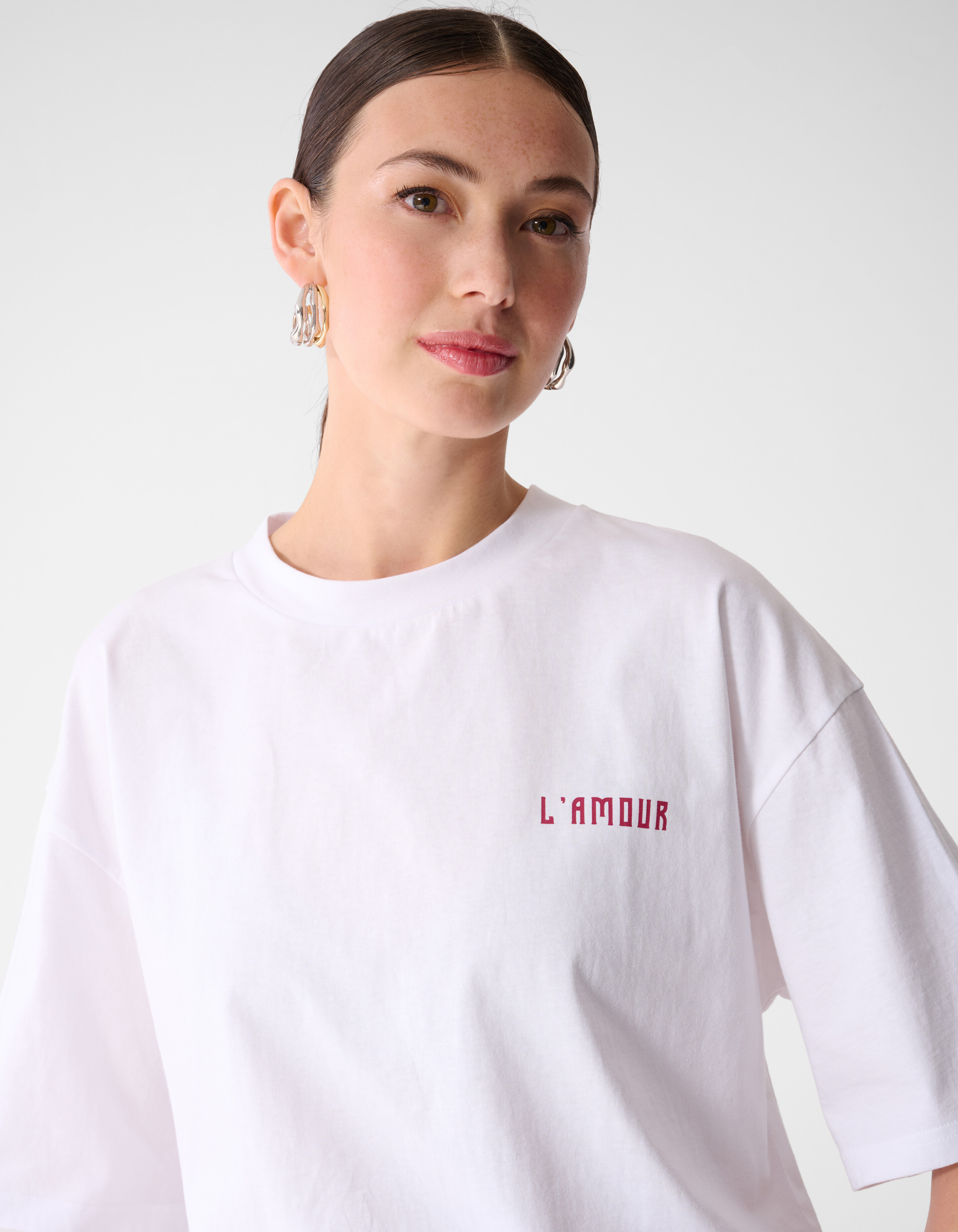 L'amour Artwork T-Shirt Wei&szlig; SHOEBY WOMEN