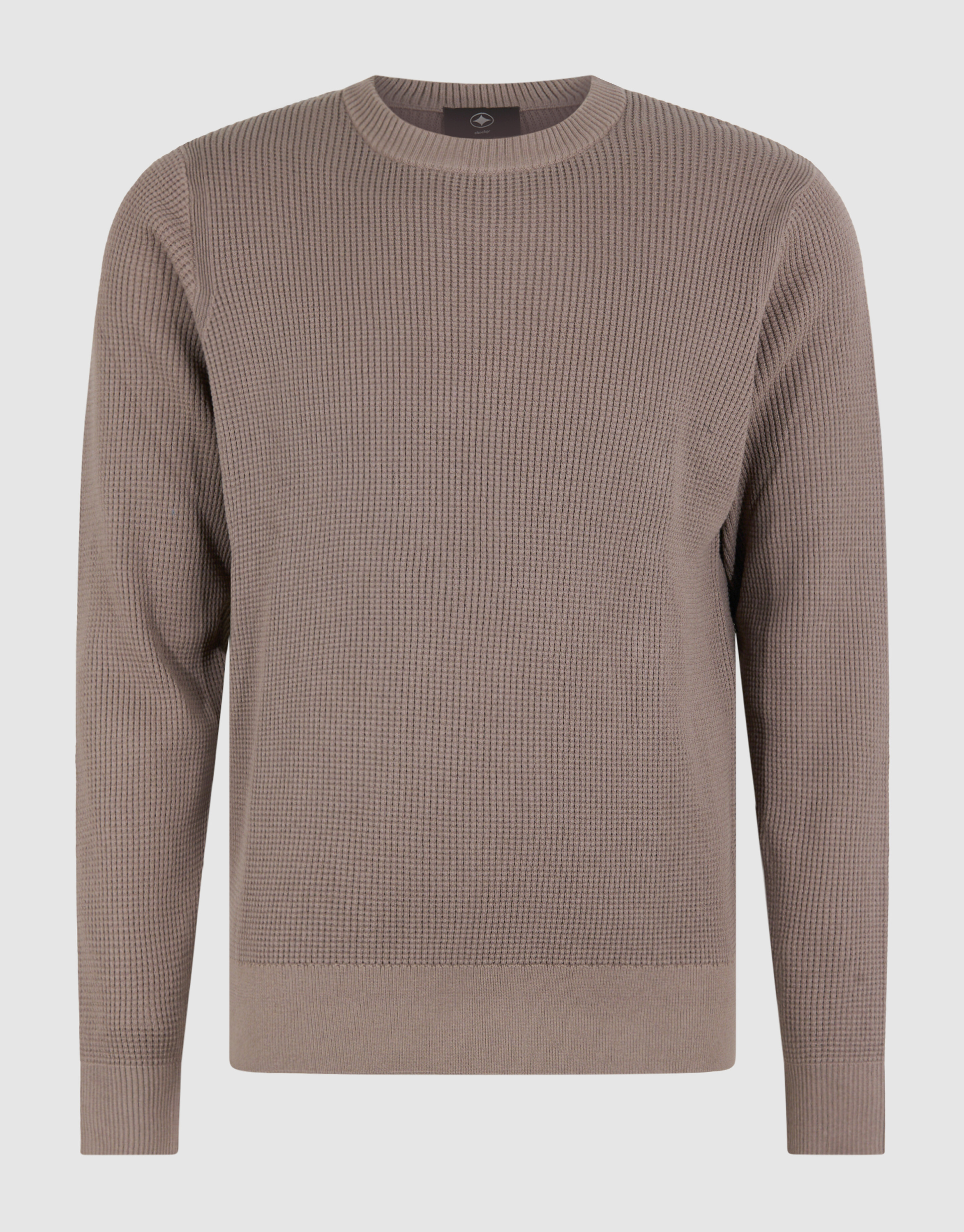 Gestrickter Waffel-Pullover Braun/Taupe SHOEBY MEN