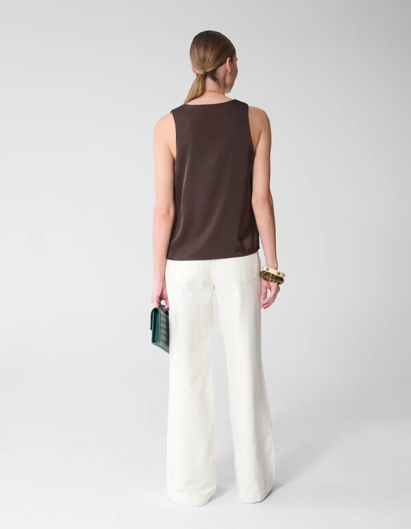 Satin Top Dunkelbraun Bei Mieke SHOEBY WOMEN