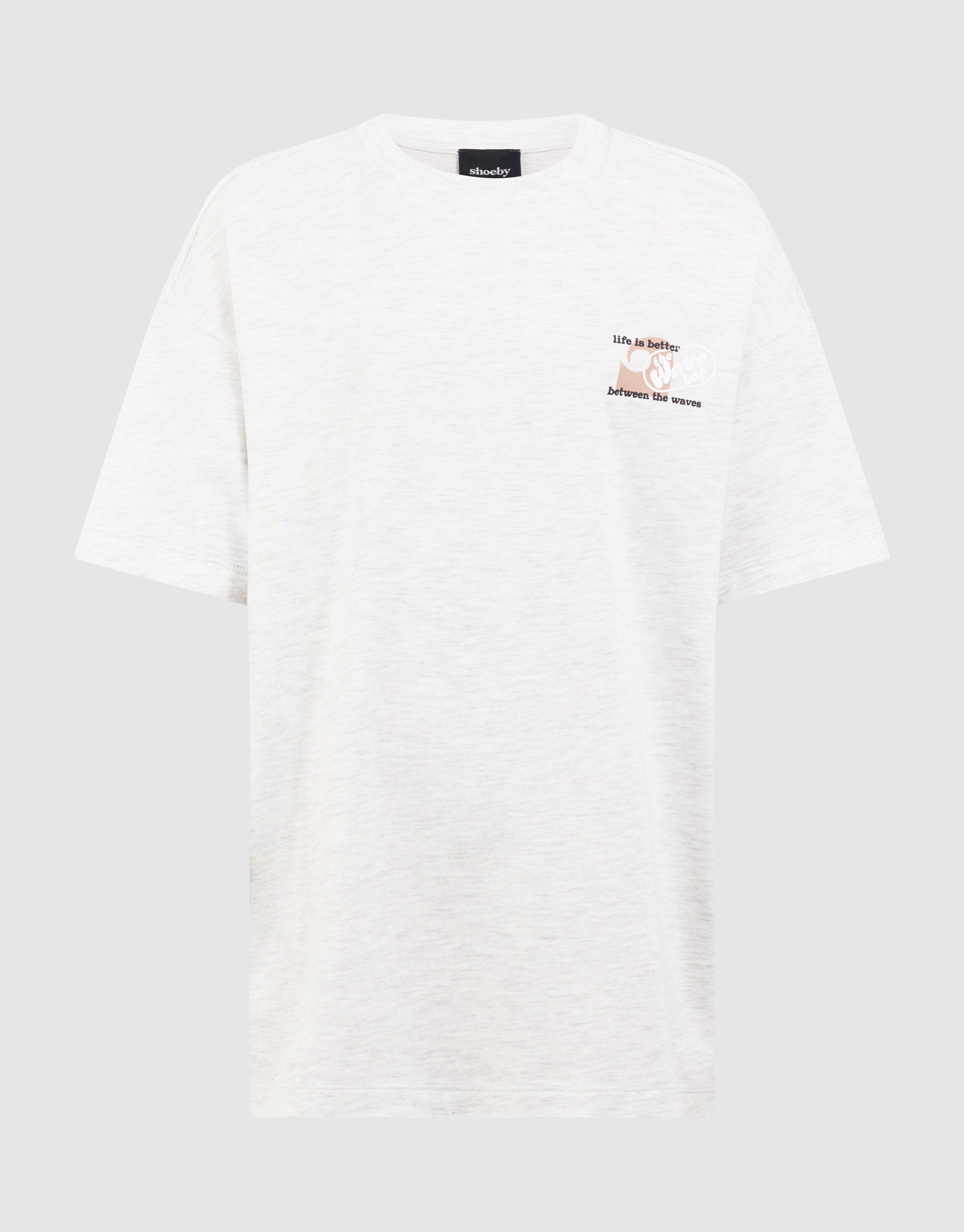Oversized Waves Artwork T-Shirt Hellgrau SHOEBY BOYS