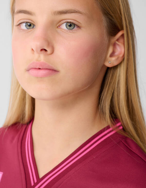 Baseball Mix T-Shirt Dunkelrot SHOEBY GIRLS