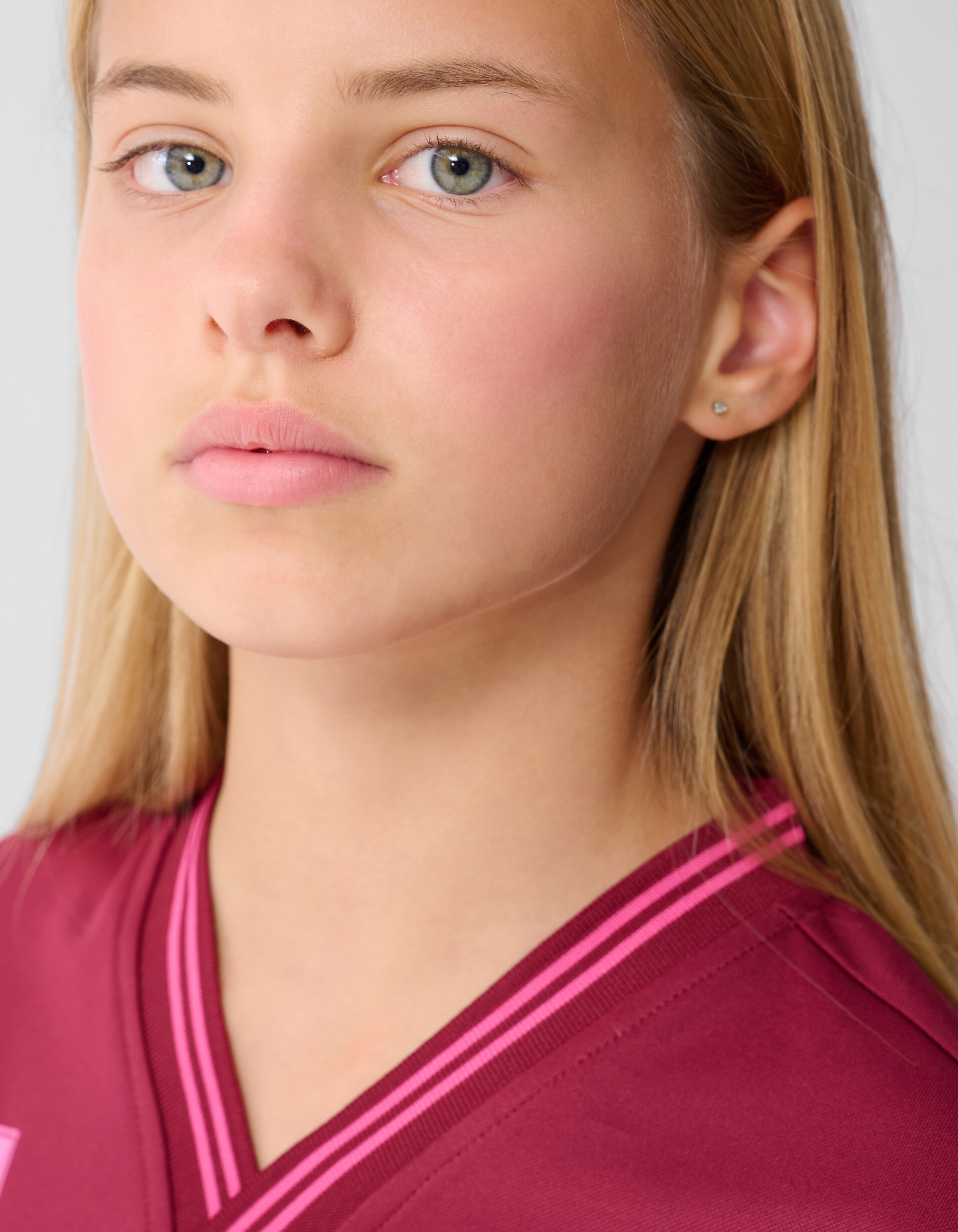 Baseball Mix T-Shirt Dunkelrot SHOEBY GIRLS