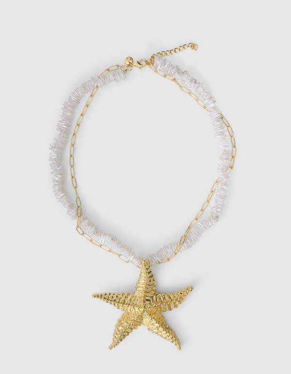 Seastar Kette Gebrochen Wei&szlig; SHOEBY ACCESSOIRES
