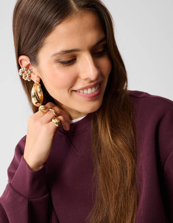 Pullover mit weiten &Auml;rmeln, dunkelrot SHOEBY WOMEN