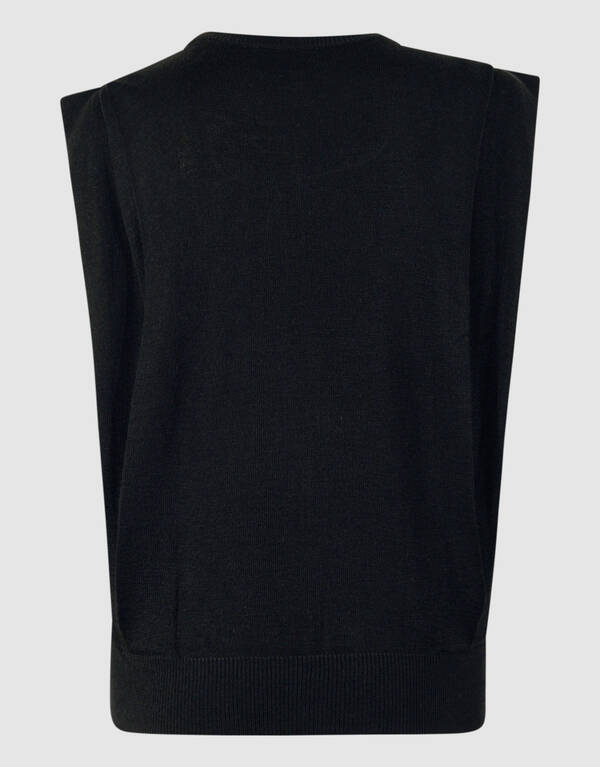 Plissiertes Oberteil mit Schulterpolstern Schwarz SHOEBY WOMEN