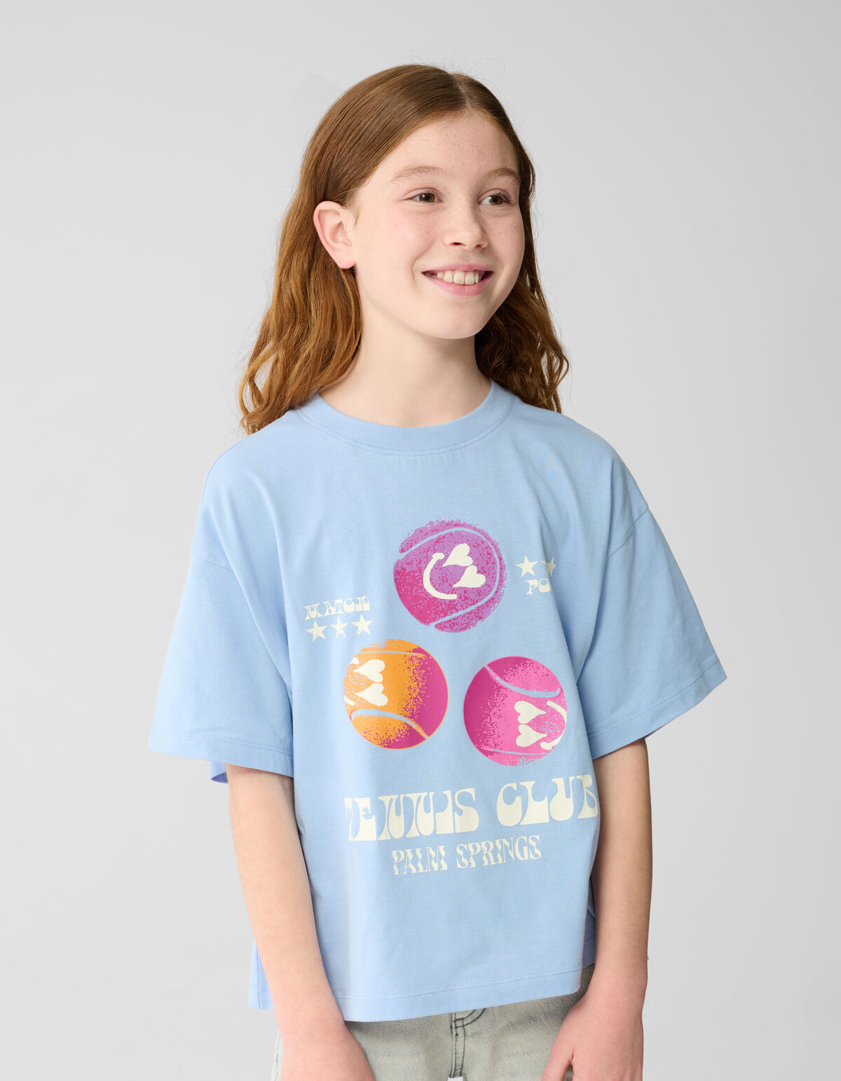 Tennis Artwork T-Shirt Blau SHOEBY GIRLS