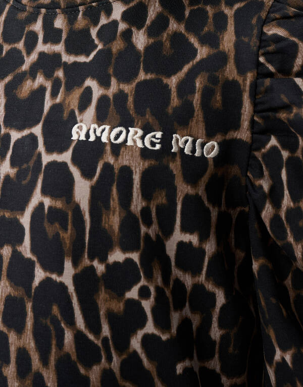 Bedrucktes Leoparden-Minikleid Braun SHOEBY GIRLS