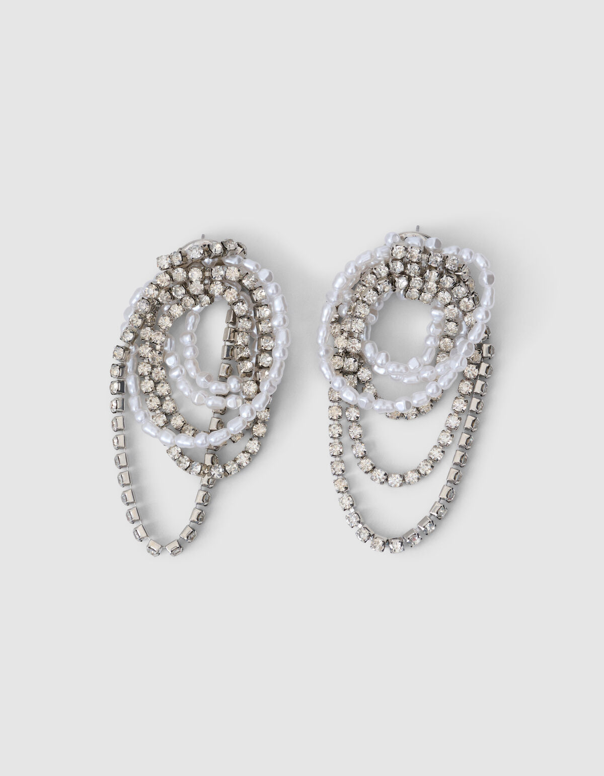 Mix Perlen-/Strass-Ohrringe Silber SHOEBY ACCESSOIRES