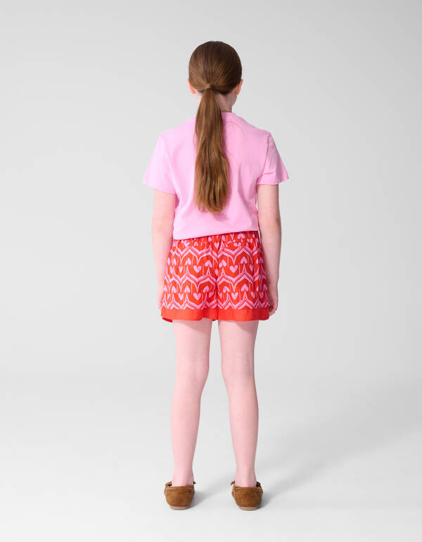 Herz-Print Skort Rosa/Rot SHOEBY GIRLS