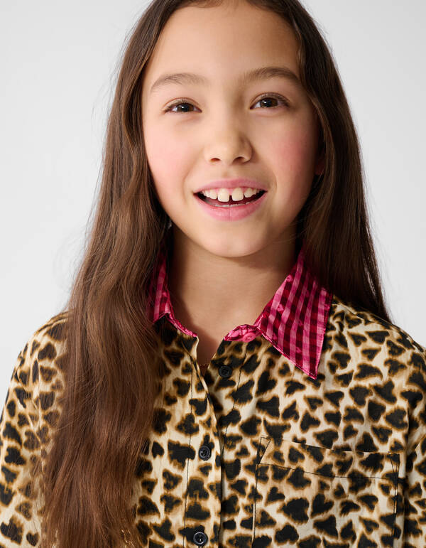 Leopardenbluse in Hellbraun SHOEBY GIRLS