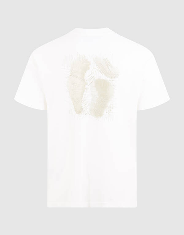 Besticktes Mix T-Shirt Wei&szlig; SHOEBY MEN