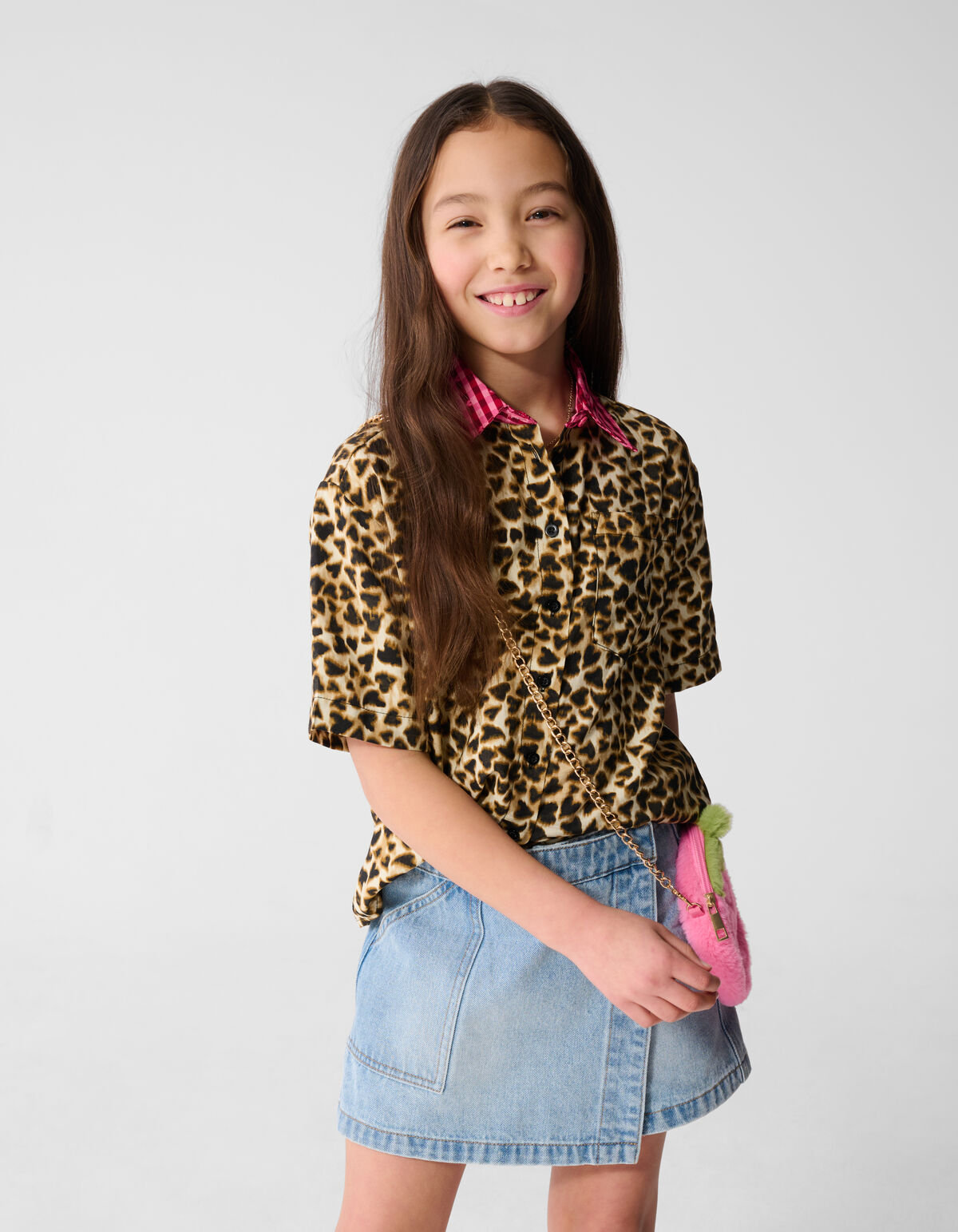 Leopardenbluse in Hellbraun SHOEBY GIRLS