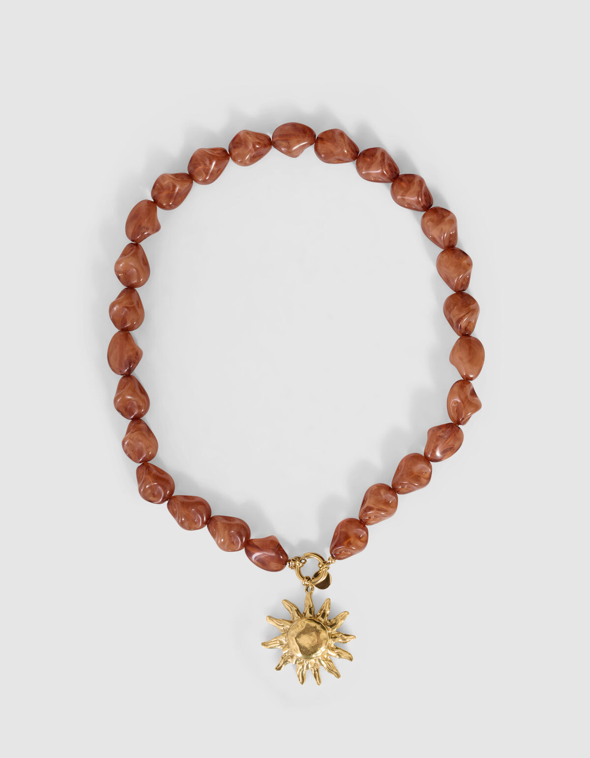 Gro&szlig;e Perlen-Sonnenkette Braun SHOEBY ACCESSOIRES