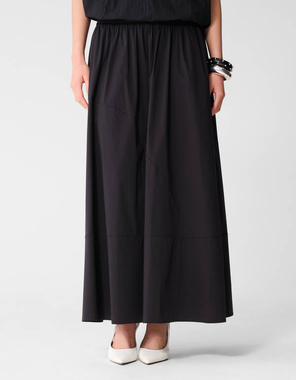 Popeline Maxi Rock Schwarz SHOEBY WOMEN