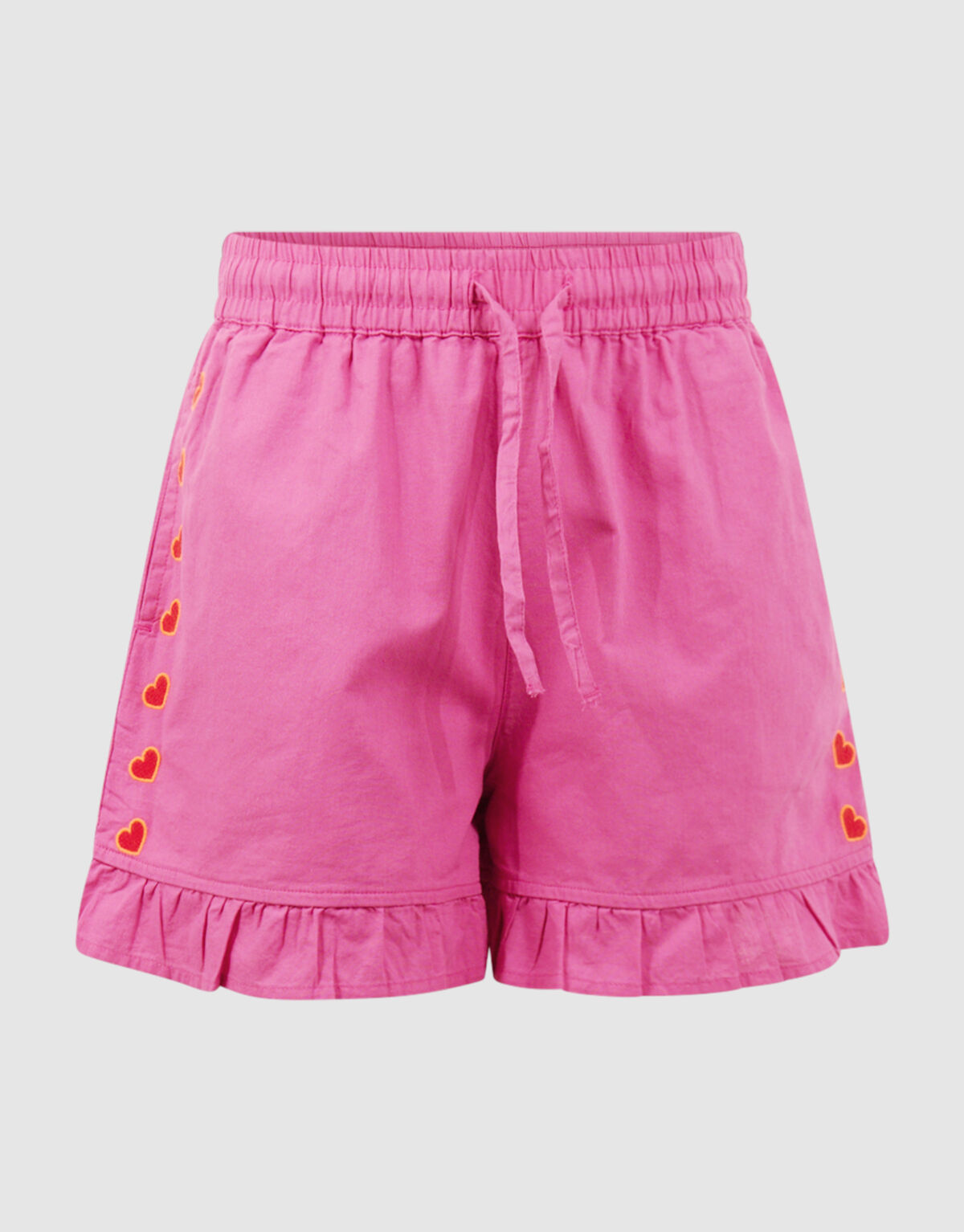 R&uuml;schen-Herz-Shorts Rosa SHOEBY GIRLS