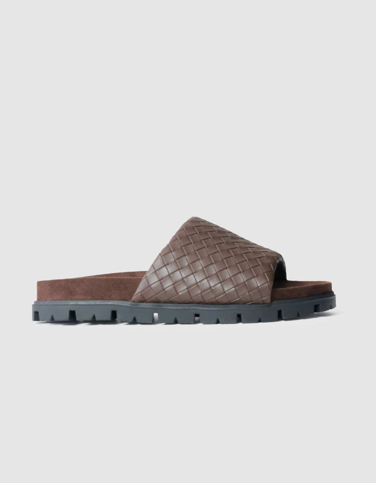 Geflochtene Pantoffel, dunkelbraun SHOEBY SHOES