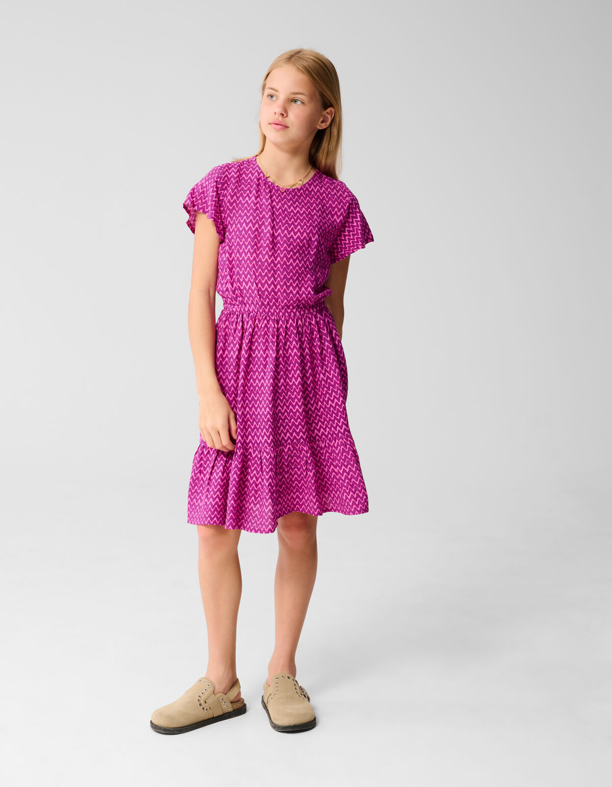 Bedrucktes Wave-Kleid Rosa SHOEBY GIRLS
