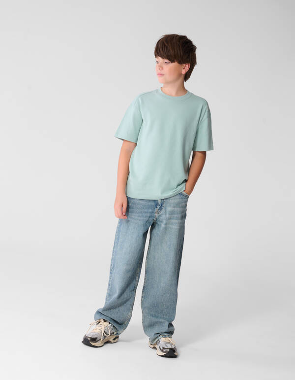 Basis Label T-Shirt in Hellgr&uuml;n SHOEBY BOYS