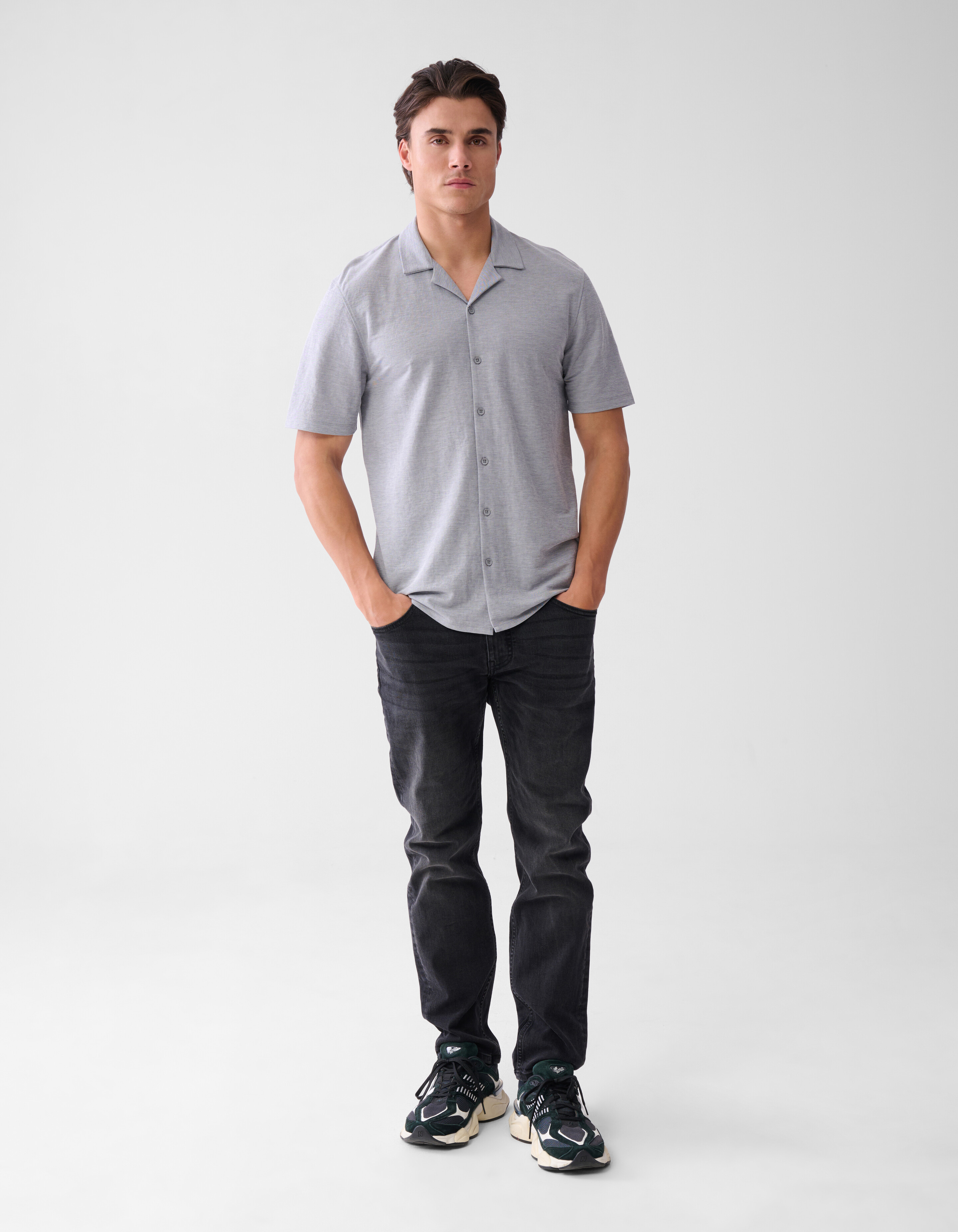 Piqué-Hemd Dunkelblau SHOEBY MEN