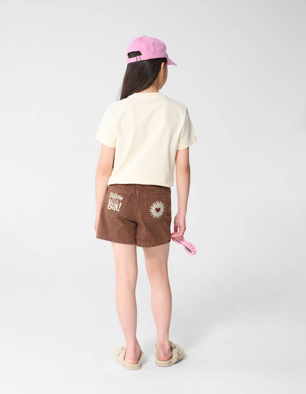 Heart Club Artwork T-Shirt in gebrochenem Wei&szlig; SHOEBY GIRLS