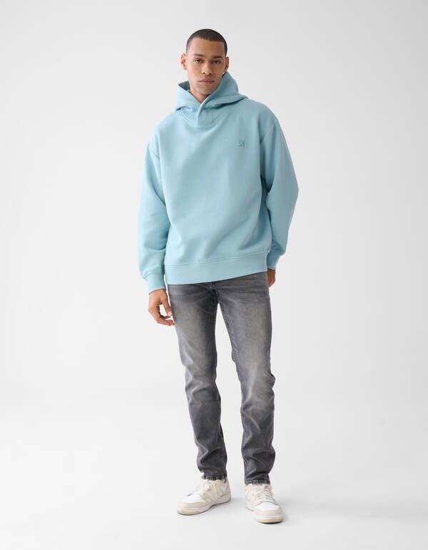 Jacquard Hoodie Hellblau SHOEBY MEN