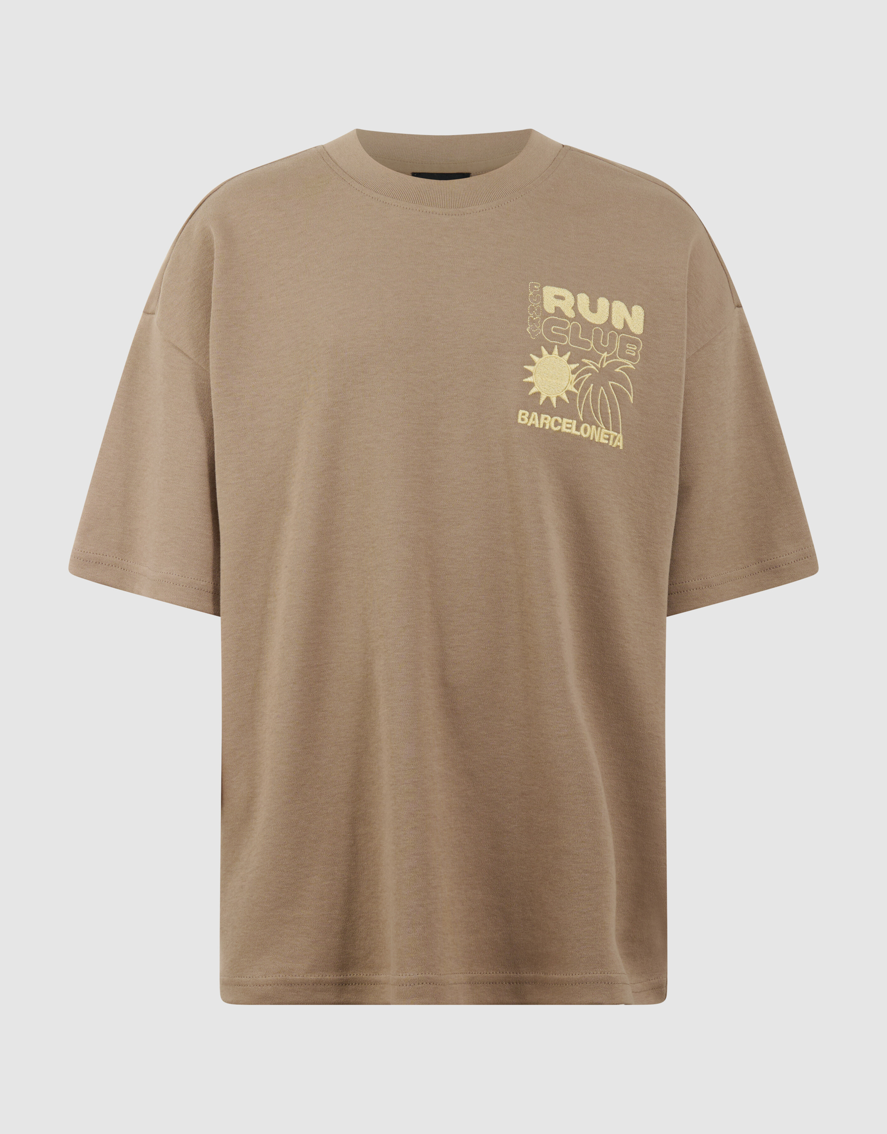 Run Club Artwork T-Shirt Taupe SHOEBY BOYS