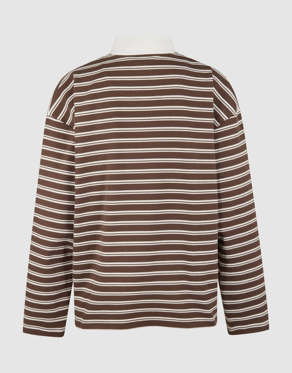 Oversized Stripe Polo T-Shirt Braun SHOEBY WOMEN