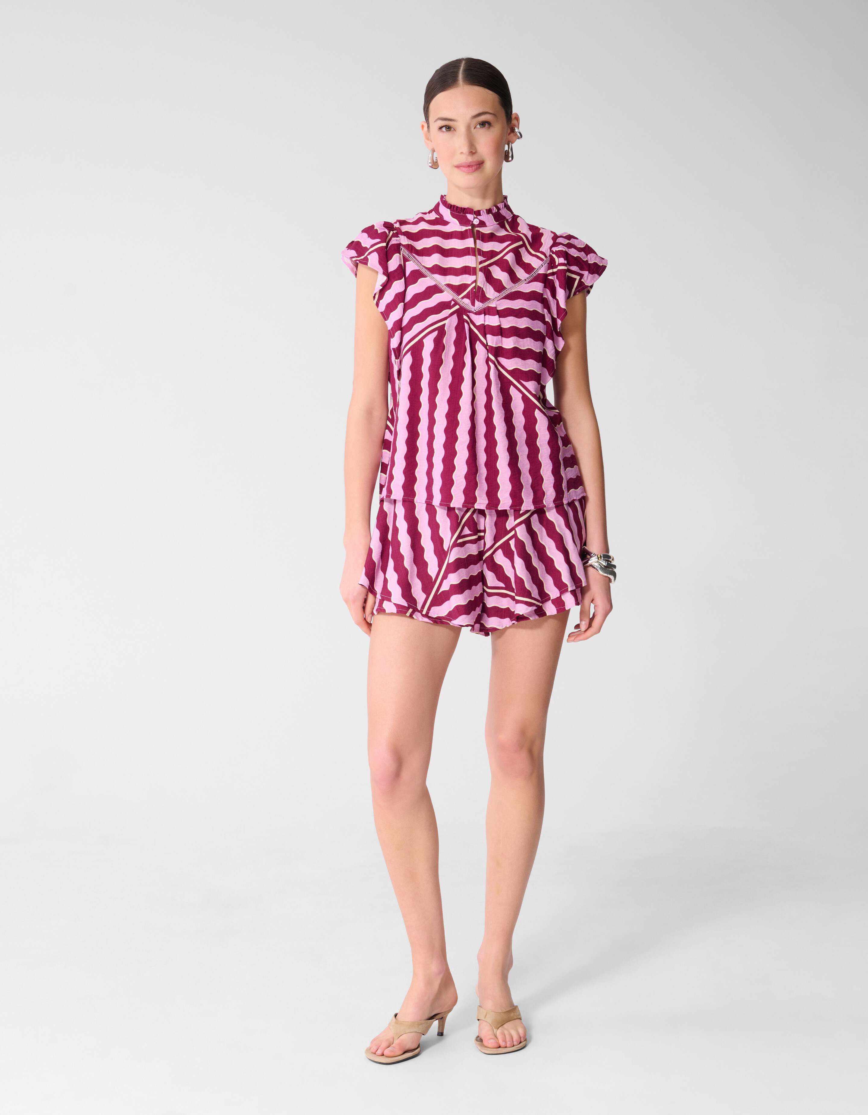Shorts mit Wellenmuster Rosa/Lila SHOEBY WOMEN