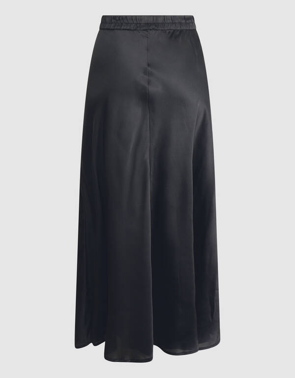 Satijnen Maxi Rok Zwart SHOEBY WOMEN