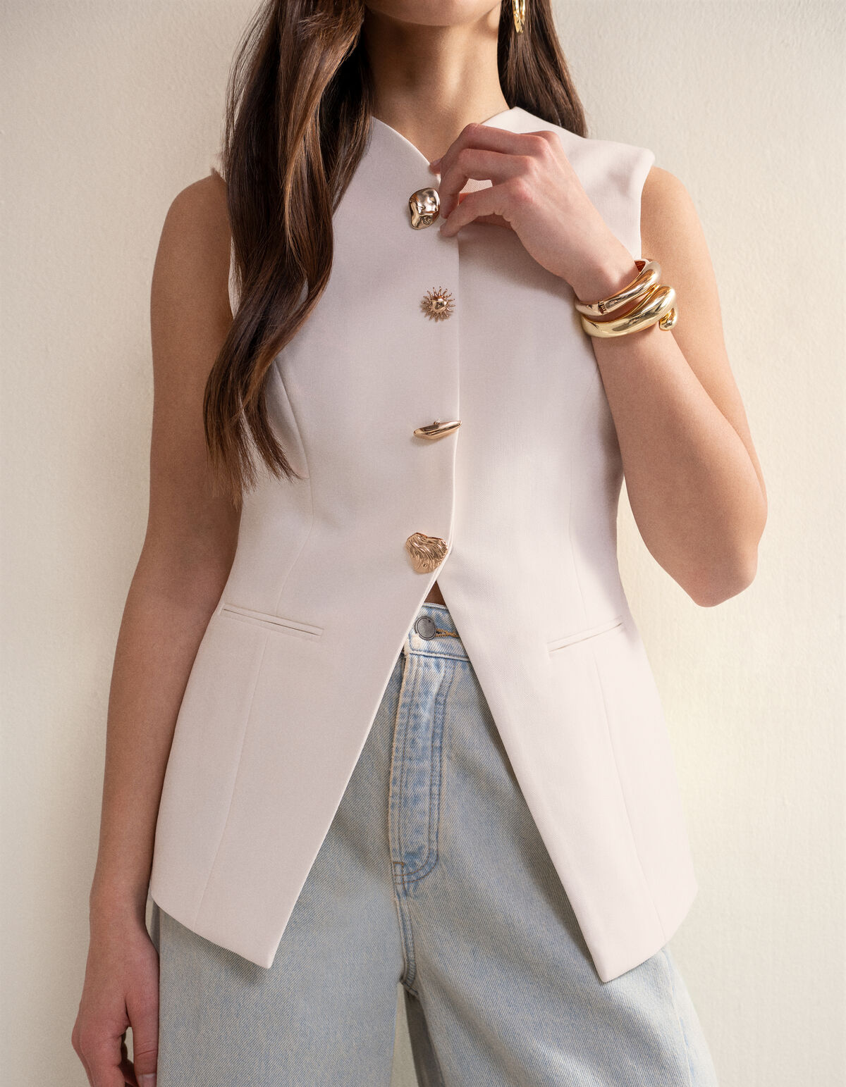 Sanduhr-Gilet Off White SHOEBY WOMEN