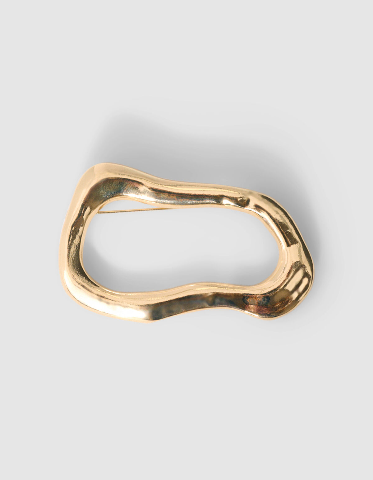 Organische offene Brosche Gold SHOEBY ACCESSOIRES
