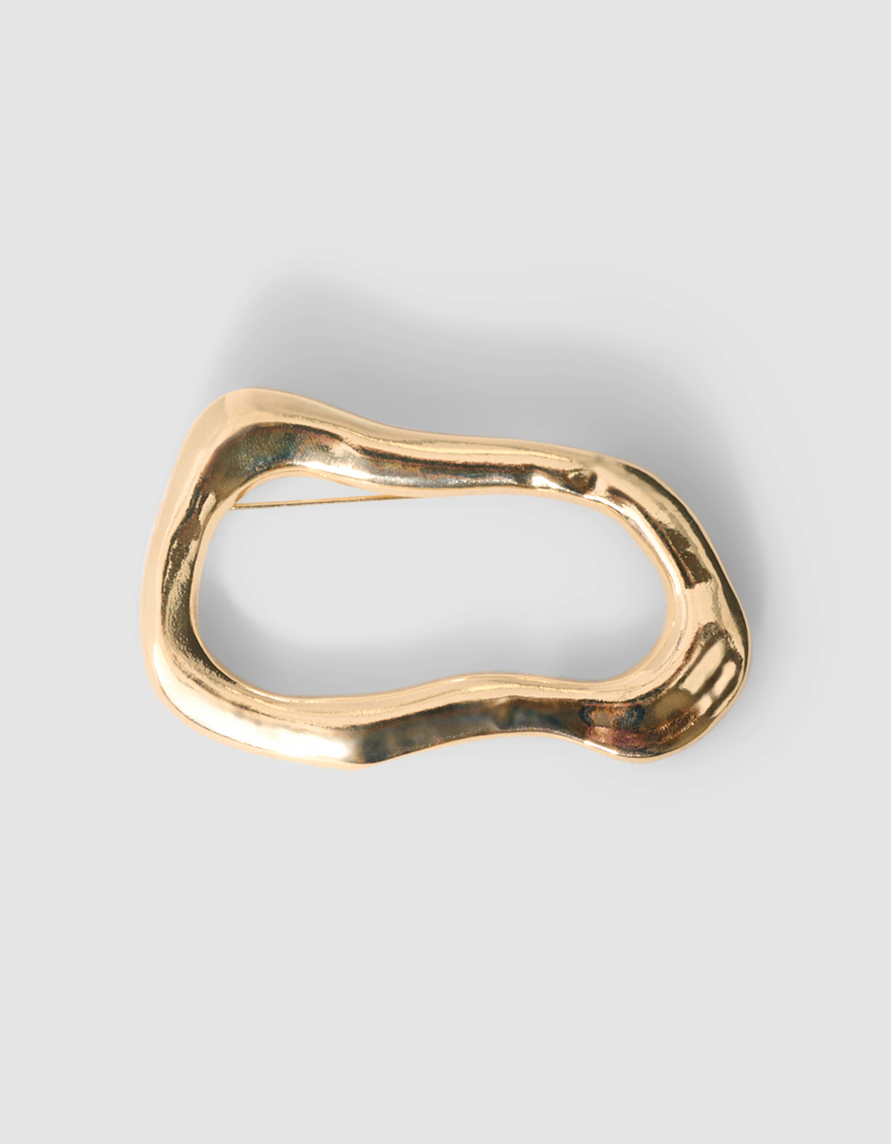 Organische offene Brosche Gold SHOEBY ACCESSOIRES
