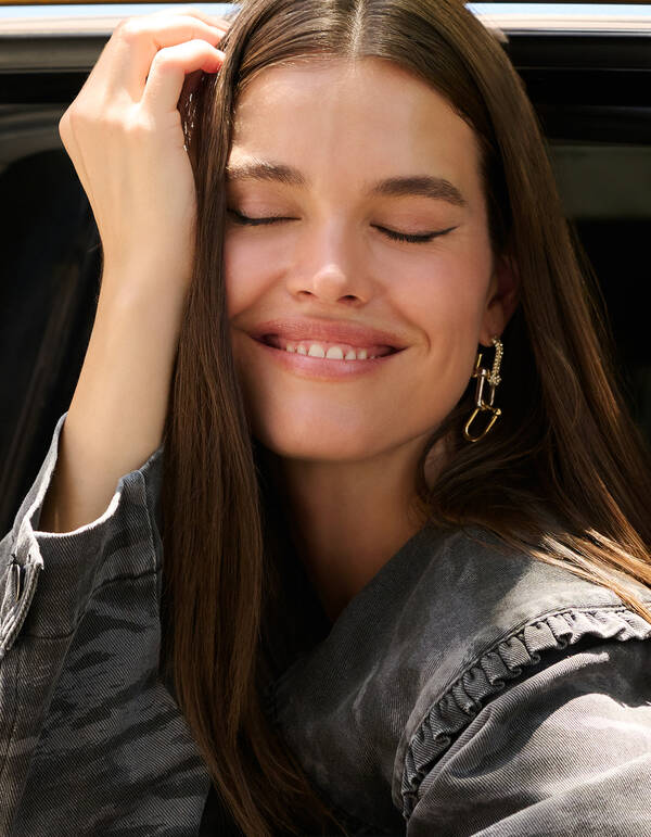 Link Strass Ohrringe Gold SHOEBY ACCESSOIRES