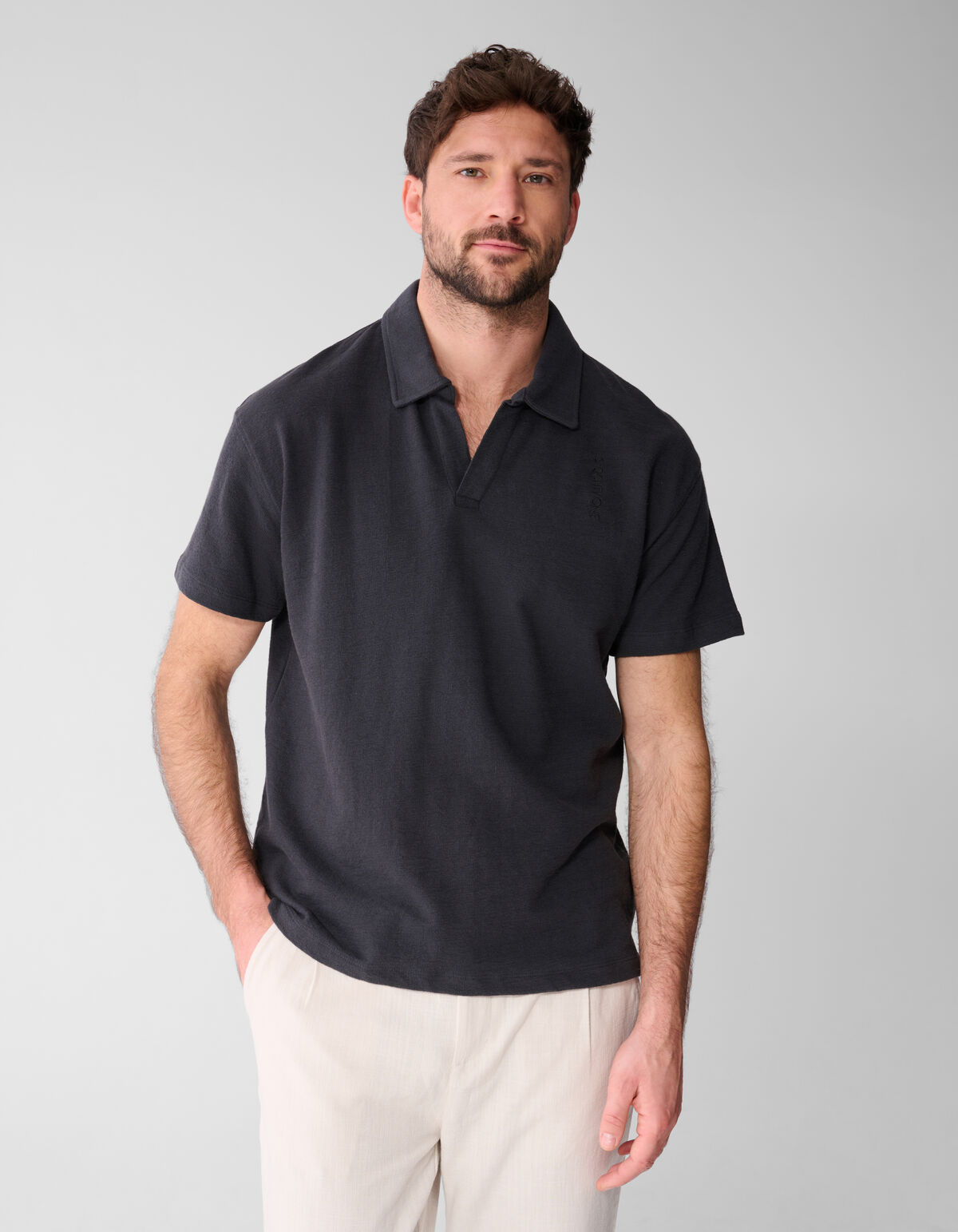 Relaxed Polo Dunkelgrau SHOEBY MEN