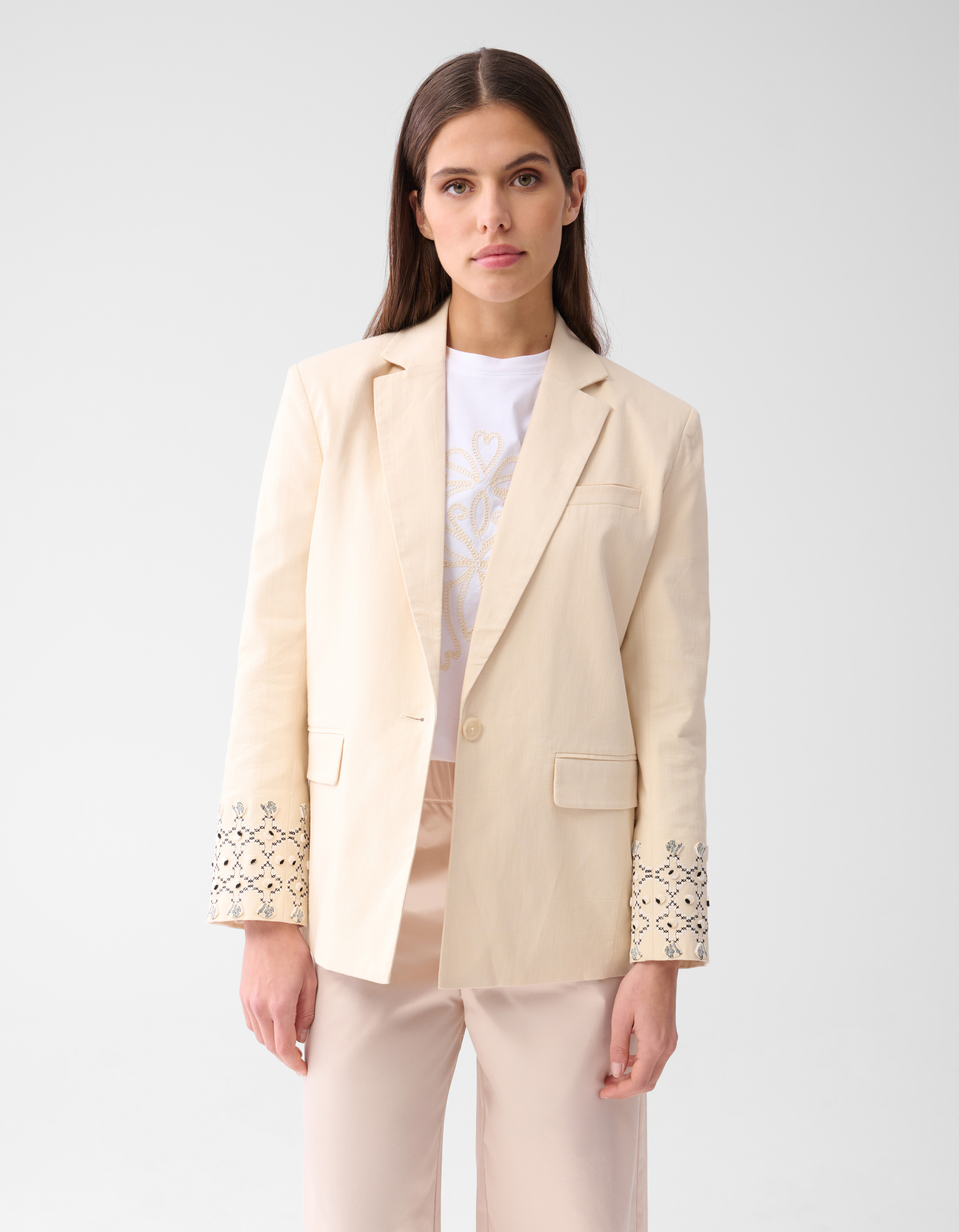 Embroidery Blazer Off White By Mieke SHOEBY WOMEN