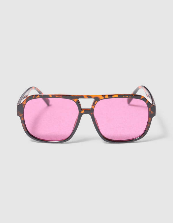 Aviator Sonnenbrille Rosa/Braun SHOEBY GIRLS