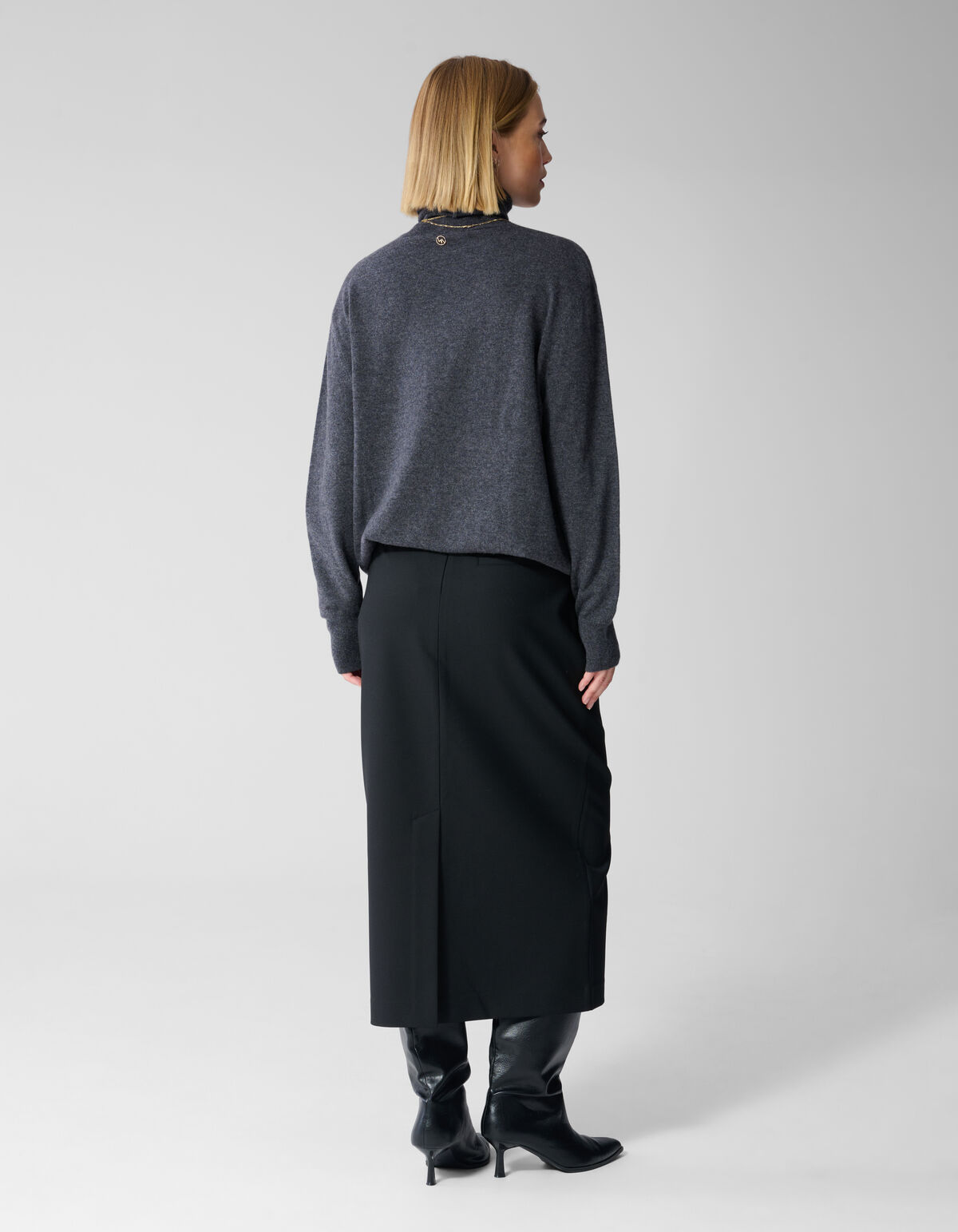Strickrollkragenpullover Dunkelgrau By Lonneke SHOEBY WOMEN