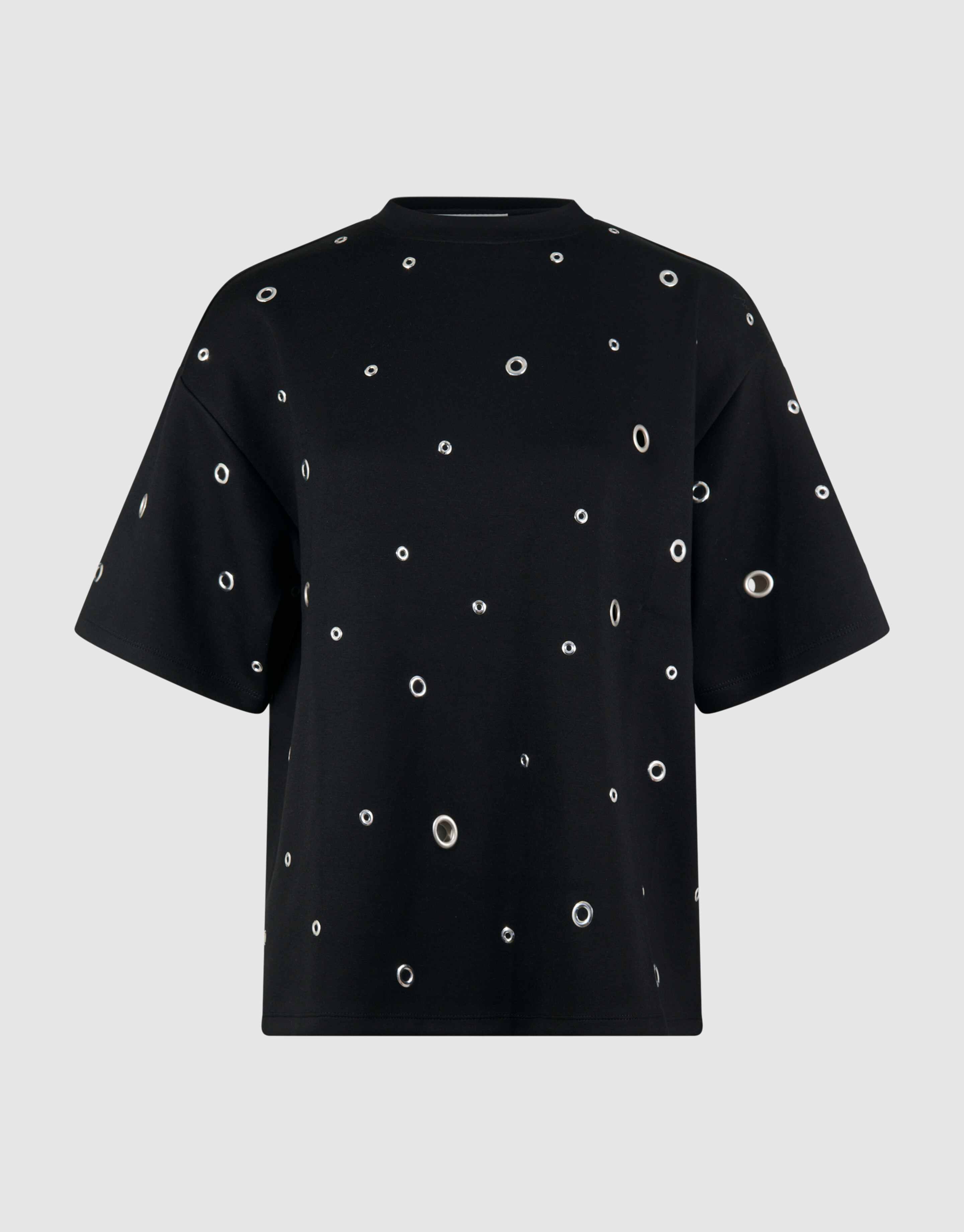 &Uuml;berdimensionales Sweatshirt mit &Ouml;sen Schwarz SHOEBY WOMEN